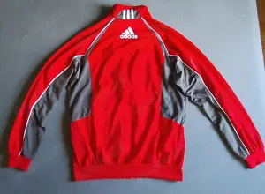 Adidas Trainingsanzug in rot grau Bild 2