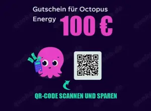 Octopus Energy 100 Euro Rabatt Gutschein Code Strom Gas Ökostrom E-Auto Wärmepumpe