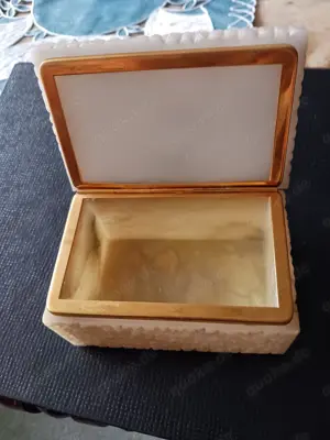 2 Schatullen mit Deckel aus Onyx und Genuine Alabaster-gebraucht- Bild 4
