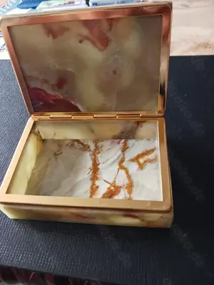 2 Schatullen mit Deckel aus Onyx und Genuine Alabaster-gebraucht- Bild 7