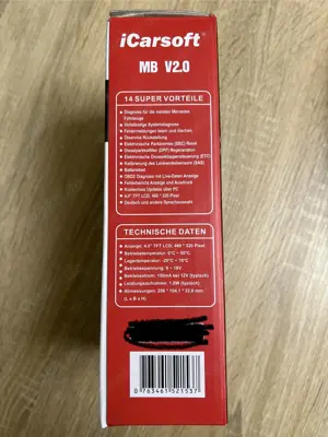 iCarsoft MB V2.0 II Tiefendiagnosegerät für Mercedes Sprinter Smart + Support + kostenlose Updates. Bild 5