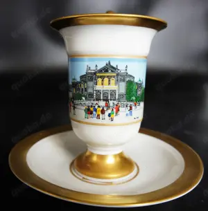 Ziertasse goldrandbeschichtet, zertifiziert, Prinzregententheater München Bild 4
