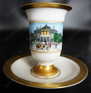 Ziertasse goldrandbeschichtet, zertifiziert, Prinzregententheater München Bild 6