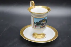 Ziertasse goldrandbeschichtet, zertifiziert, Prinzregententheater München