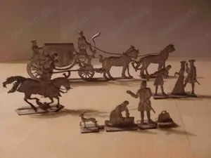 Zinnfiguren Kutsche, Ritter, Mittelalter Bild 2