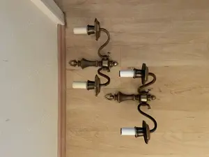 Wandleuchter Messing 2 armig 2 Stüc
