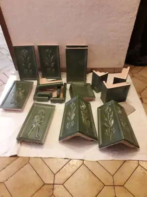 4700, Neu Exklusive Ofen-Kacheln für Kachelofen Bau 4x gebrannte Kacheln Deutscher Hersteller Rukwid