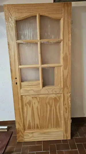 4 Innentüren massiv Kiefer , 3 mal mit Glas, original verpackt