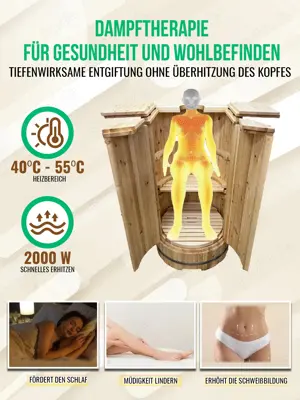 Mini sauna für balkon für badezimmer, miniatur sauna für 1 person gartensaunas, sauna innen Bild 4