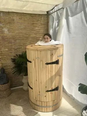 Mini sauna für balkon für badezimmer, miniatur sauna für 1 person gartensaunas, sauna innen Bild 2