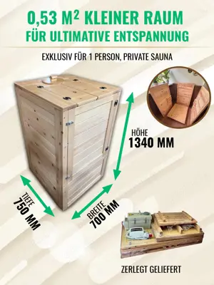 Mini saunen für balkon badezimmer Ayurveda detox sauna zedernholz sauna sitzsauna mini außensauna Bild 3