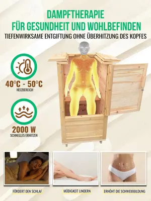 Mini saunen für balkon badezimmer Ayurveda detox sauna zedernholz sauna sitzsauna mini außensauna Bild 4