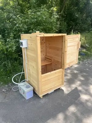 Mini saunen für balkon badezimmer Ayurveda detox sauna zedernholz sauna sitzsauna mini außensauna Bild 8