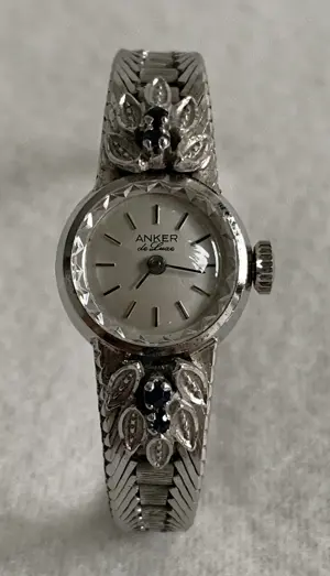 RARITÄT !!! Damenuhr Armbanduhr Uhr Anker de Luxe 835 Silber