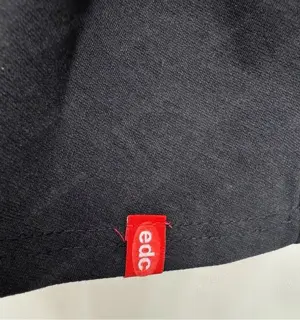 edc Shirt Bluse Schößchen Größe M schwarz Bild 3