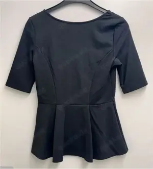 edc Shirt Bluse Schößchen Größe M schwarz Bild 2