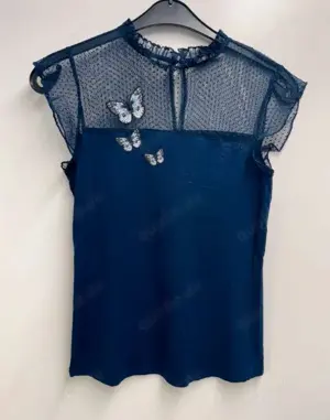 Sommertop Bluse Stickerei