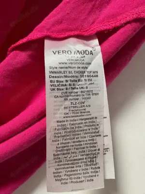 Sommerbluse ärmellos Pink Vero Moda Größe S Bild 4