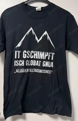 Allgäu T-Shirt schwarz Größe M