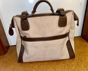 Reisetasche Sporttasche Weekender Gepäck Canvas Leder Damen Herren Vintage Bild 10