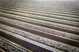 Aluminium-Fußmatte mit Textil-Gummieinlage