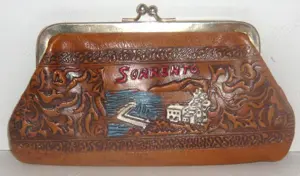 Leder Geldbörse Sorrento Damen Klippverschluss 3 Fächer sehr gut