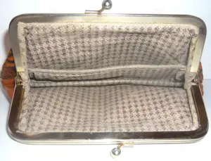 Leder Geldbörse Sorrento Damen Klippverschluss 3 Fächer sehr gut Bild 5