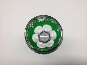 Kristallglas Geschliffen Römer Weinrömer Grün  Bild 5
