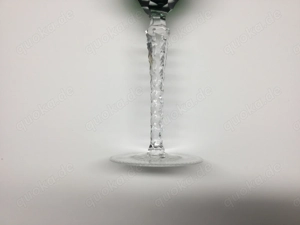 Kristallglas Geschliffen Römer Weinrömer Grün  Bild 6
