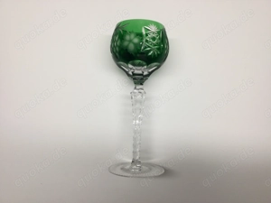 Kristallglas Geschliffen Römer Weinrömer Grün 