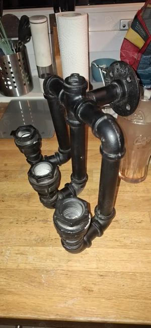 Design Wandlampe Wasserrohr 3-armig Industrial style