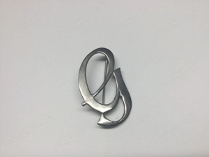 Damen Vintage Schmuck Brosche Buchstabe G Versilbert 