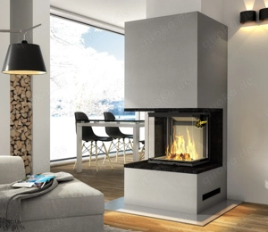 Kaminbausatz  PURE Smart 3PLTh-S 7,5KW Panorama Kamin U Form Ofen 3seitig Neu Hajduk LDF-Kamine