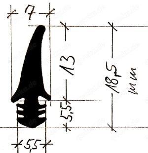 Fensterdichtungen für Holz- oder Kunststoff- Fenster und Balkontüren mit Nutbreite 5mm