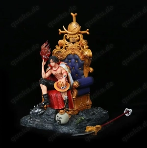 One Piece Portgas D. Ace Figur Anime Statue Thron Modell GK Sammlung 35cm