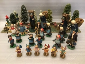 WENDT & KÜHN, Rastelbinder ,Korbfrau , Beerensammler, Waldfiguren, Figuren,Erzgebirge