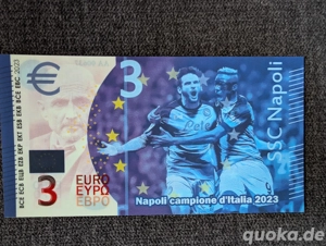 SSC Napoli Gedenk Banknote Jahr 2023