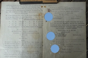 Bildhalter mit Alter Deutscher Hypothekenbrief Original 2. WK Bild 2