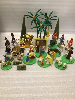  ERZGEBIRGE Alte Figuren Weihnachtsschmuck
