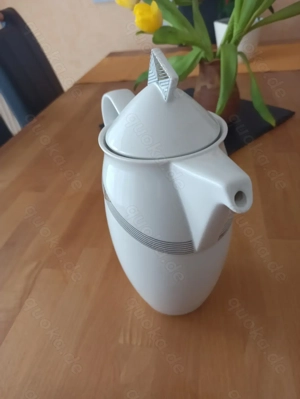 Rosenthal Kaffeekanne Teekanne weiß Geometrie 26 cm hoch original
