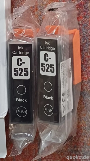 8 schwarze Druckerpatronen als Ersatz für Canon PGI-525 & CLI-526 Bild 2