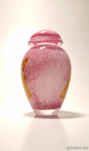 Glasgefäß mit Deckel und Gold Akzent | Nachlass | Vase | Glasdose Bild 3