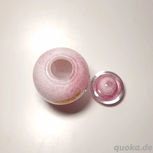 Glasgefäß mit Deckel und Gold Akzent | Nachlass | Vase | Glasdose Bild 5