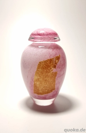 Glasgefäß mit Deckel und Gold Akzent | Nachlass | Vase | Glasdose Bild 2