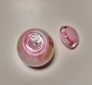 Glasgefäß mit Deckel und Gold Akzent | Nachlass | Vase | Glasdose Bild 6