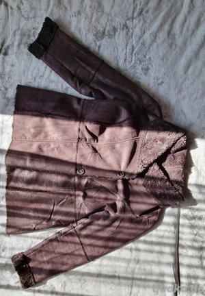 Wildleder-Fellimitat Jacke BONITA Größe 48