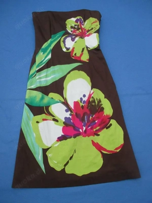 NEU mit ETIKETT Blumen Blüten Flower Power Bustier Kleid Coast Gr.34,36- 38  XS-S schoko braun bunt