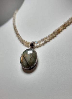 Labradorit Kette | Edelstein Kette mit 925 Silber