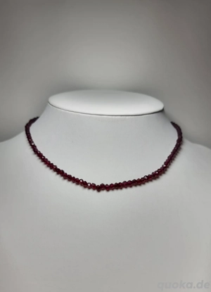 Granat Kette | Edelstein Kette mit 925 Silber
