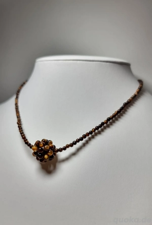 Tigerauge Kette | Edelstein Kette mit 925 Silber